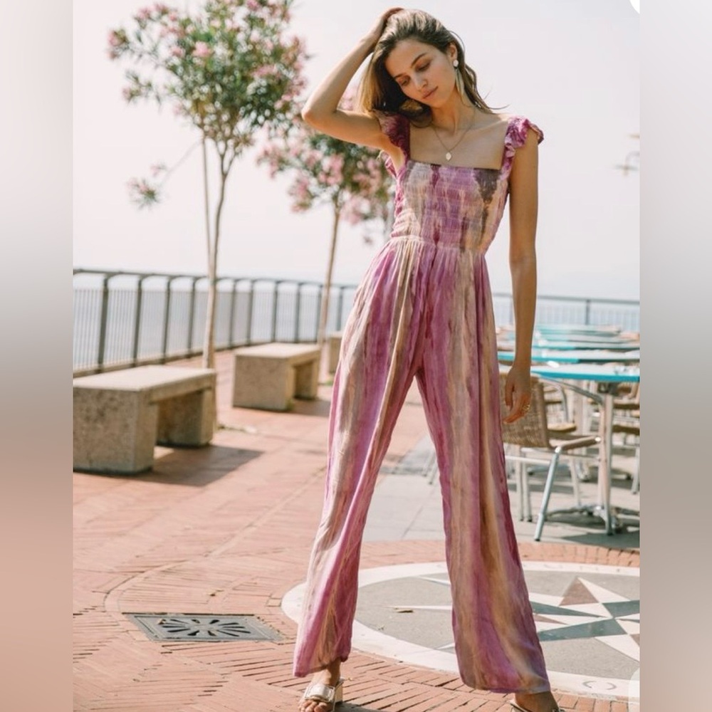 Tiare Hawaii Tie-Dye Jade Jumpsuit w matching little girls dress